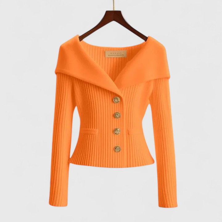 Daphne™ | Flattering Wide-Collar Cardigan — 3