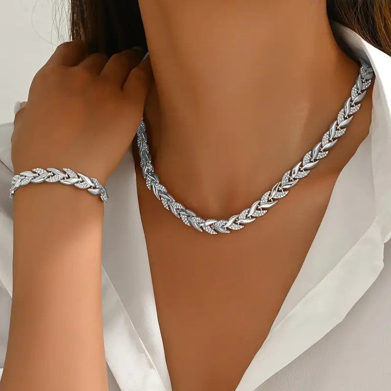 Elegant Rhinestone Fish Tail Set — 3