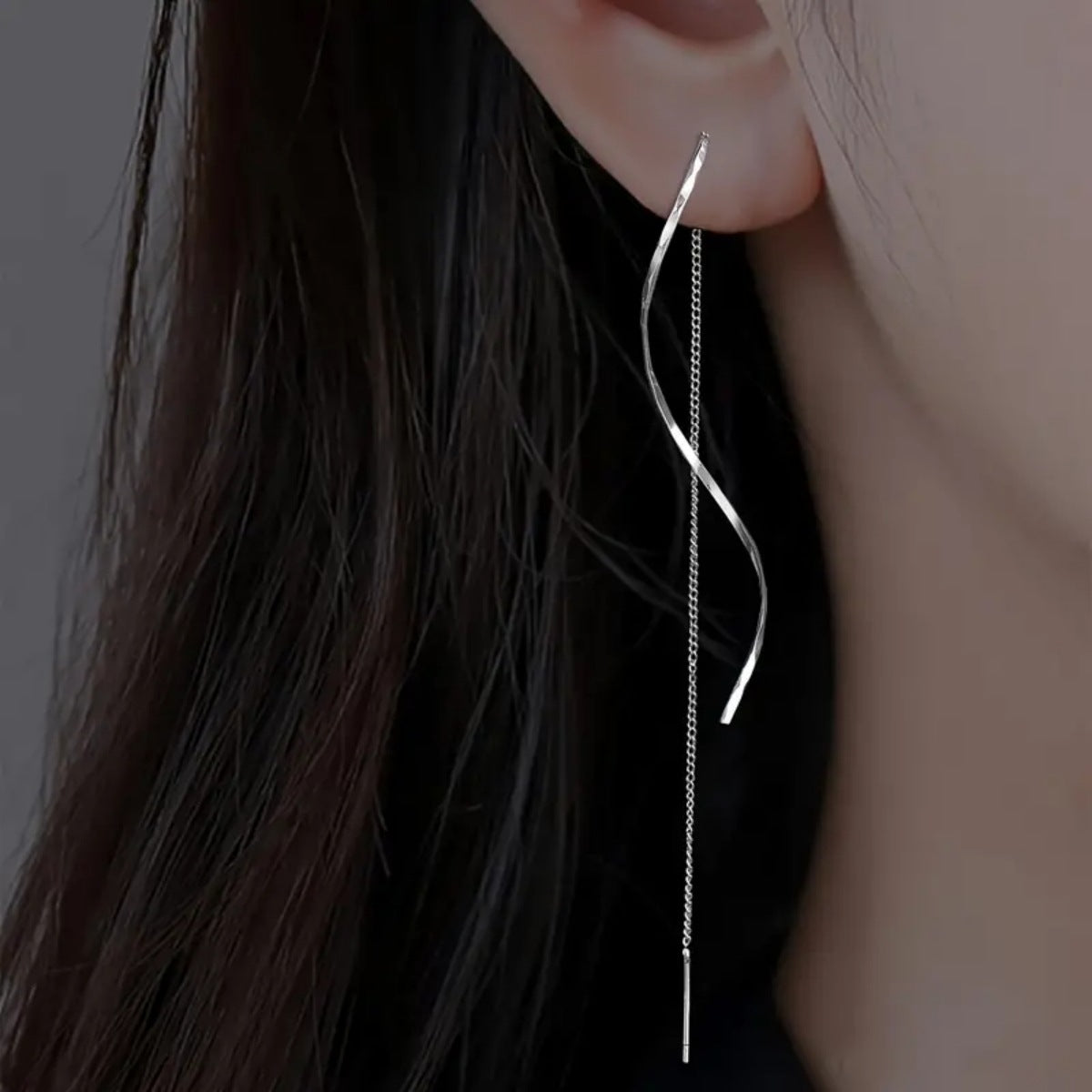 Wave Long Earrings — 5