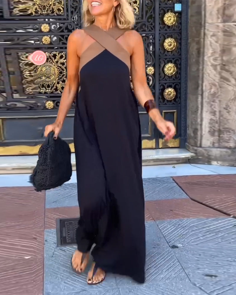 Miss | Jurk Dames Maxi Crossover - Viscose