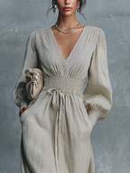 Miss | Jurk Dames Maxi Everyday - Linnen