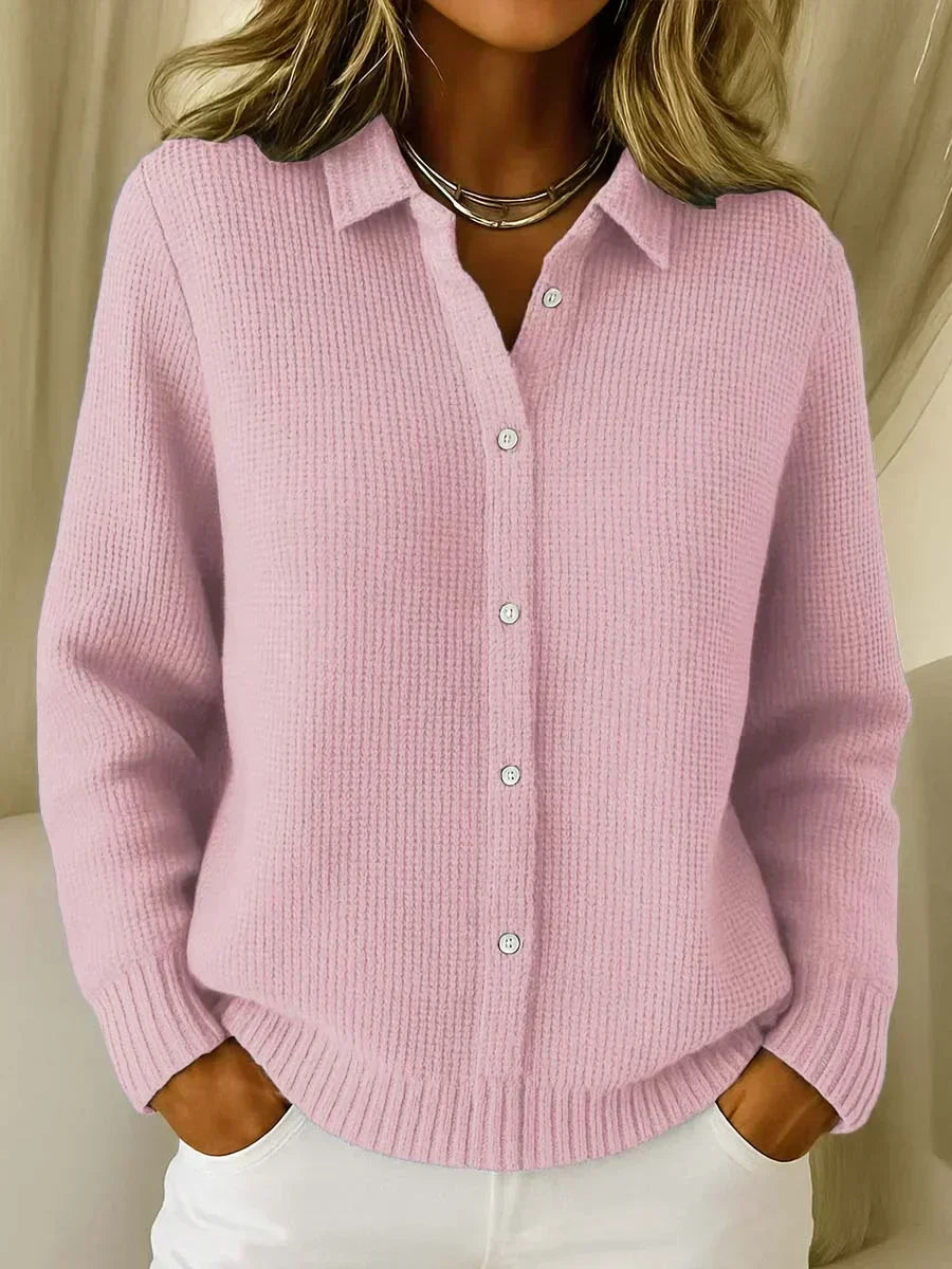 Camille| Textured Knit Button-Up Cardigan
