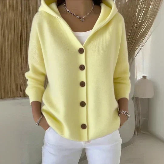 Darienne™ | Hooded Button-Up Knit Cardigan — 4