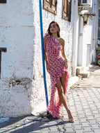 Amarose | One Shoulder Ruffle Dress