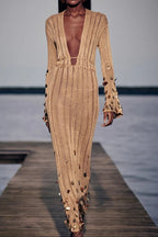 Goldie | Gouden Mesh Glamour Jurk