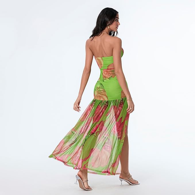 Zamira | Sheer Split Maxi Dress