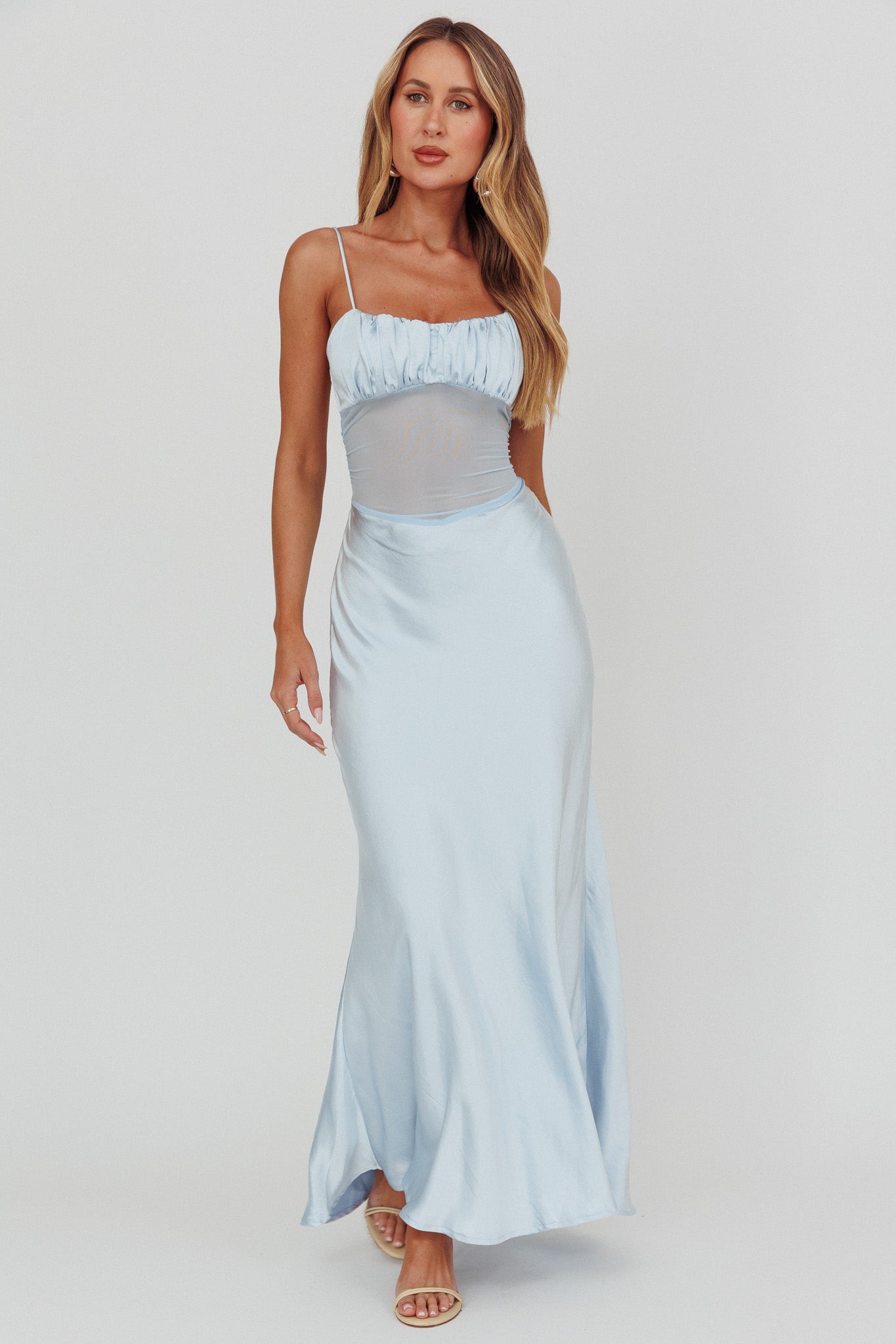 Celina | Mesh Detail Maxi Dress