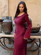 Miss | Jurk Dames Maxi Fluïde Lange Mouw - Viscose