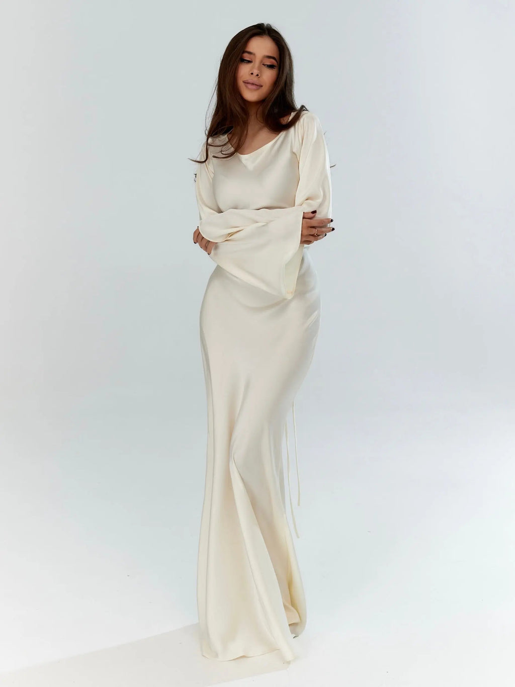 Miss | Jurk Dames Maxi Fluïde Lange Mouw - Viscose