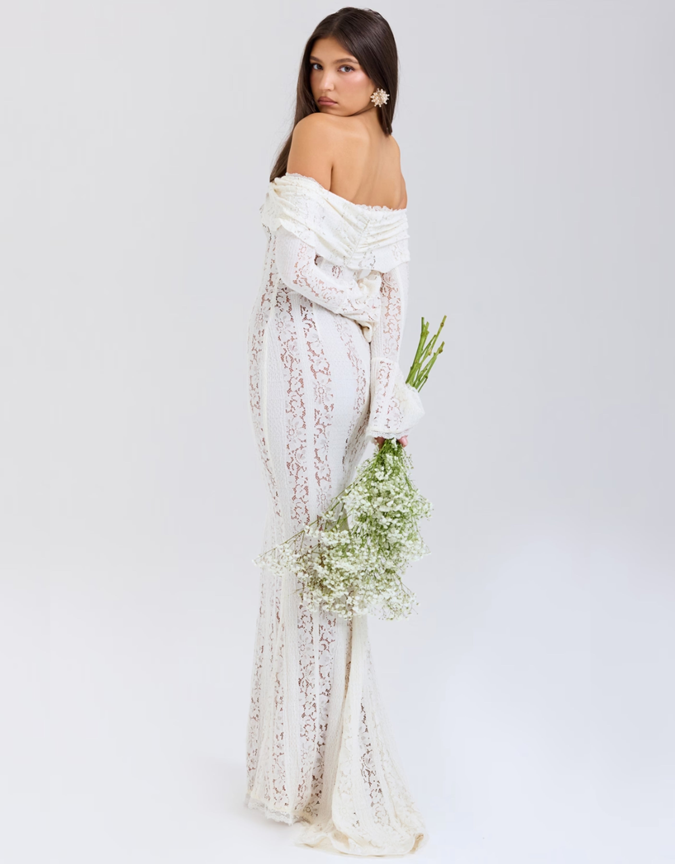 Arwen Lace | Off-Shoulder Maxi Jurk