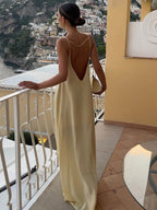 Celestine | Elegante Satijnen Maxi Jurk