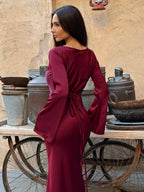 Miss | Jurk Dames Maxi Fluïde Lange Mouw - Viscose