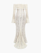 Arwen Lace | Off-Shoulder Maxi Jurk