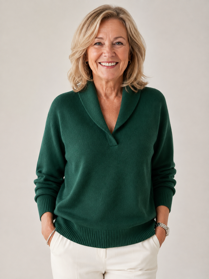 Sofia | Soft V-Neck Jumper — 1