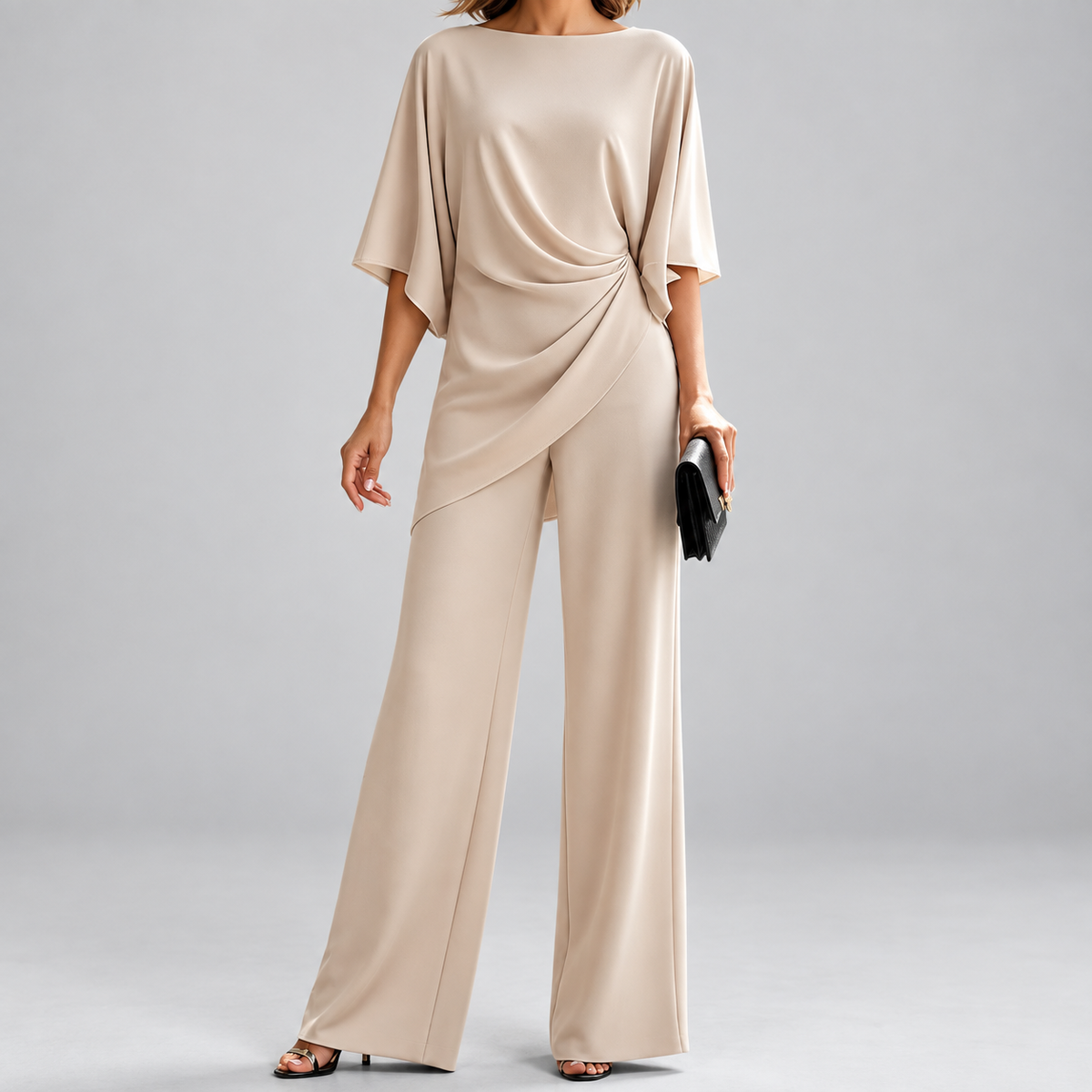 Lorna | Draped Waist Two Piece Set — 1