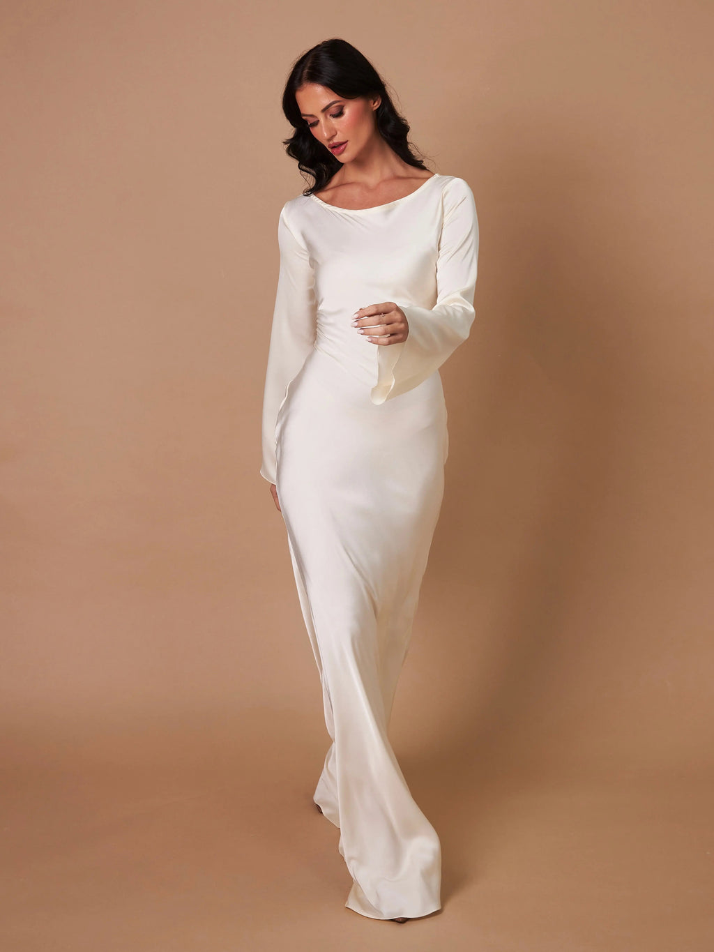 Miss | Jurk Dames Maxi Fluïde Lange Mouw - Viscose