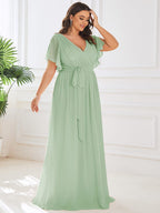 Miss | Avondjurk Dames Maxi A-lijn Elegant - Chiffon