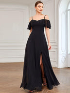 Miss | Jurk Dames Maxi Off-shoulder - Chiffon