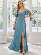 Miss | Jurk Dames Maxi Off-shoulder - Chiffon