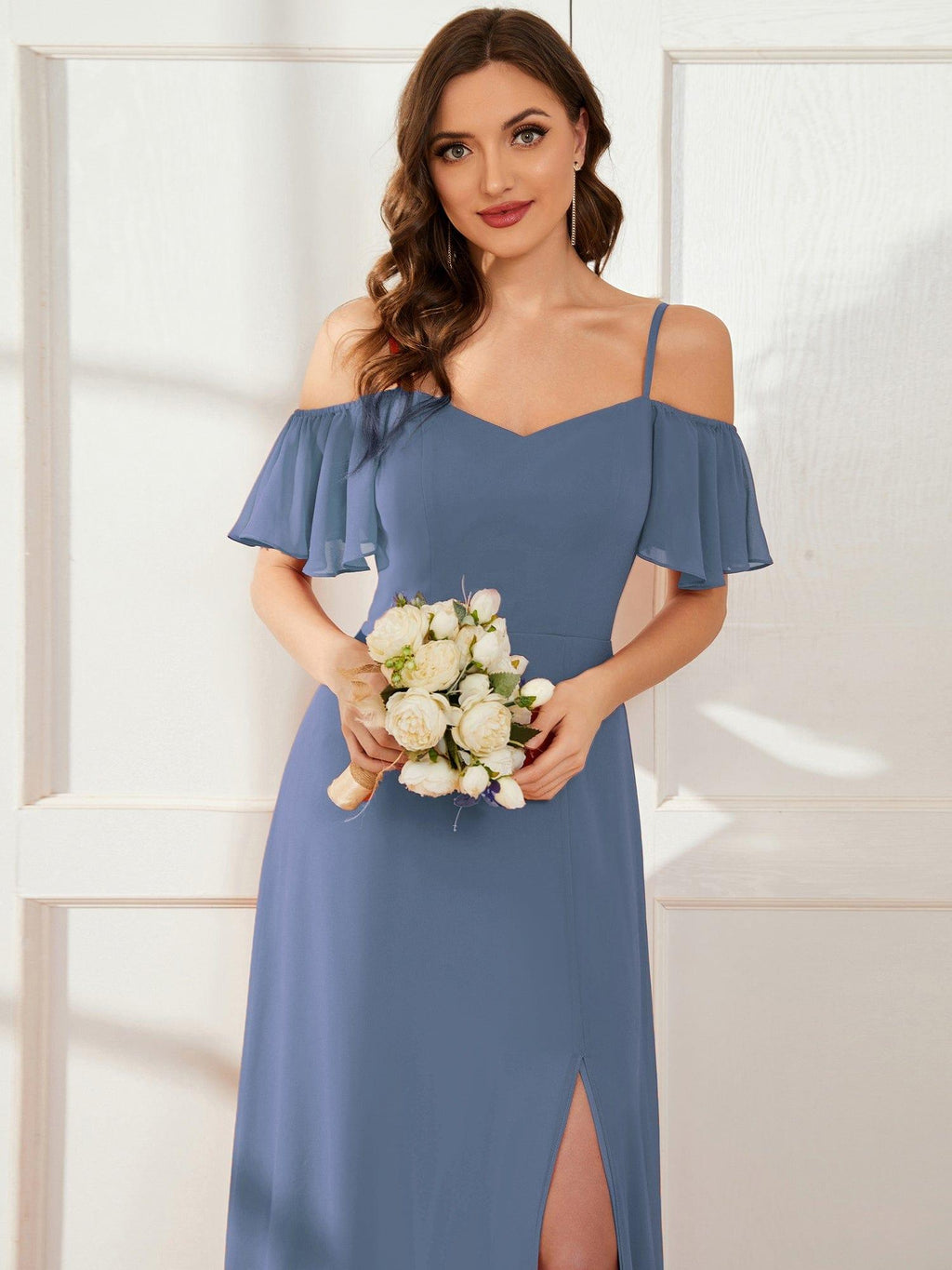 Miss | Jurk Dames Maxi Off-shoulder - Chiffon