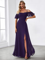Miss | Jurk Dames Maxi Off-shoulder - Chiffon