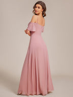 Miss | Jurk Dames Maxi Off-shoulder - Chiffon