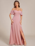 Miss | Jurk Dames Maxi Off-shoulder - Chiffon