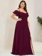 Miss | Jurk Dames Maxi Off-shoulder - Chiffon