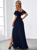 Miss | Jurk Dames Maxi Off-shoulder - Chiffon