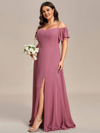 Miss | Jurk Dames Maxi Off-shoulder - Chiffon