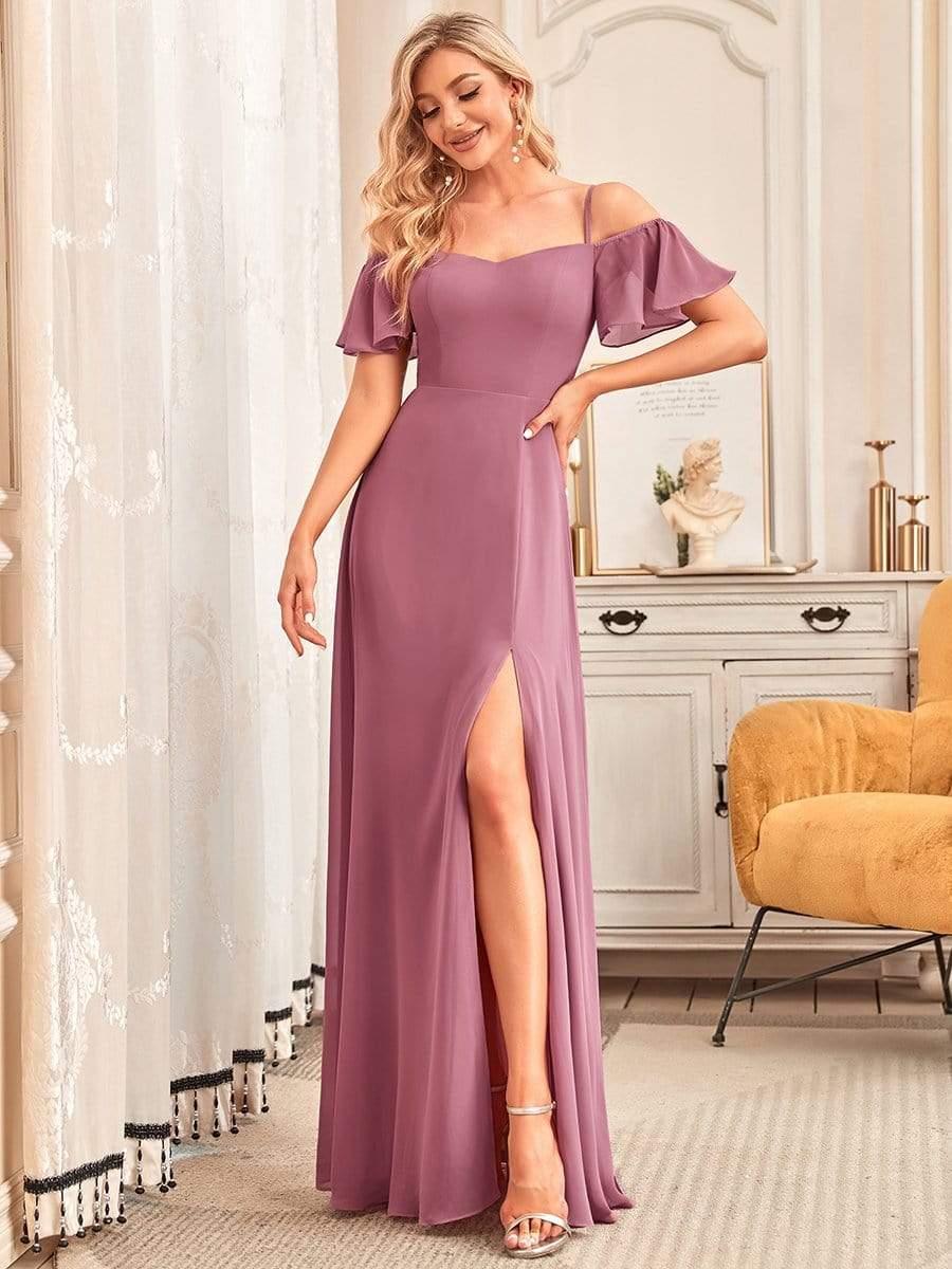 Miss | Jurk Dames Maxi Off-shoulder - Chiffon