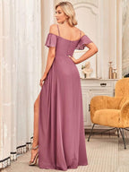 Miss | Jurk Dames Maxi Off-shoulder - Chiffon