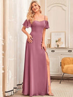 Miss | Jurk Dames Maxi Off-shoulder - Chiffon