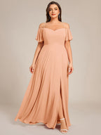 Miss | Jurk Dames Maxi Off-shoulder - Chiffon