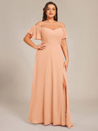 Miss | Jurk Dames Maxi Off-shoulder - Chiffon