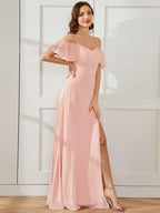 Miss | Jurk Dames Maxi Off-shoulder - Chiffon