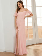 Miss | Jurk Dames Maxi Off-shoulder - Chiffon