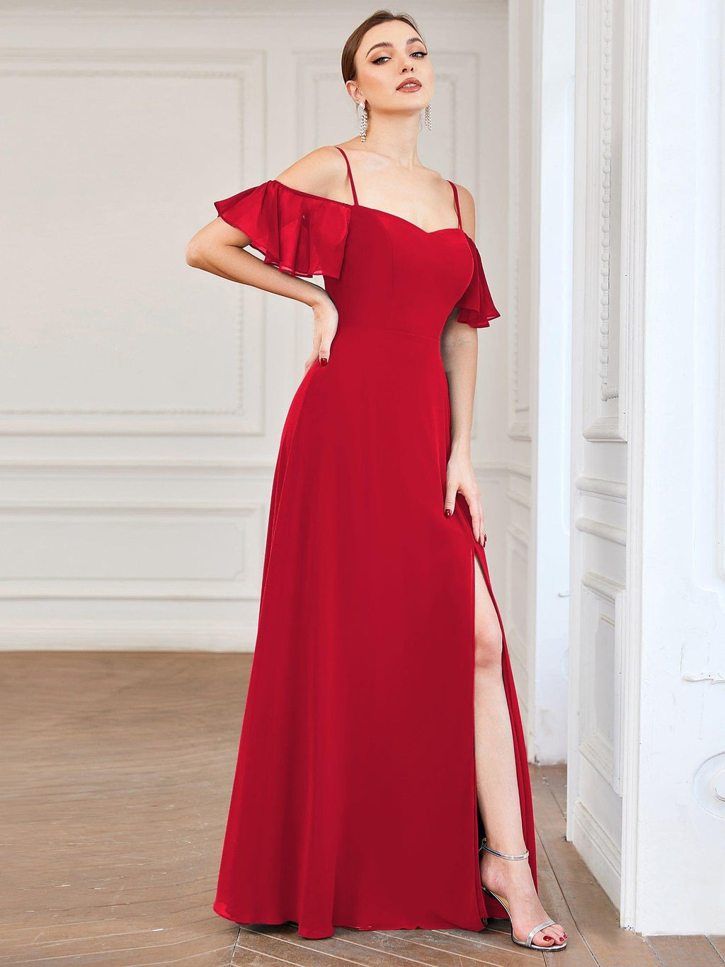 Miss | Jurk Dames Maxi Off-shoulder - Chiffon