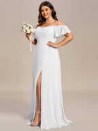 Miss | Jurk Dames Maxi Off-shoulder - Chiffon