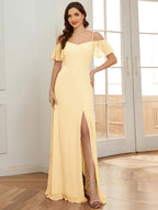 Miss | Jurk Dames Maxi Off-shoulder - Chiffon