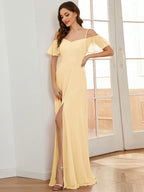 Miss | Jurk Dames Maxi Off-shoulder - Chiffon