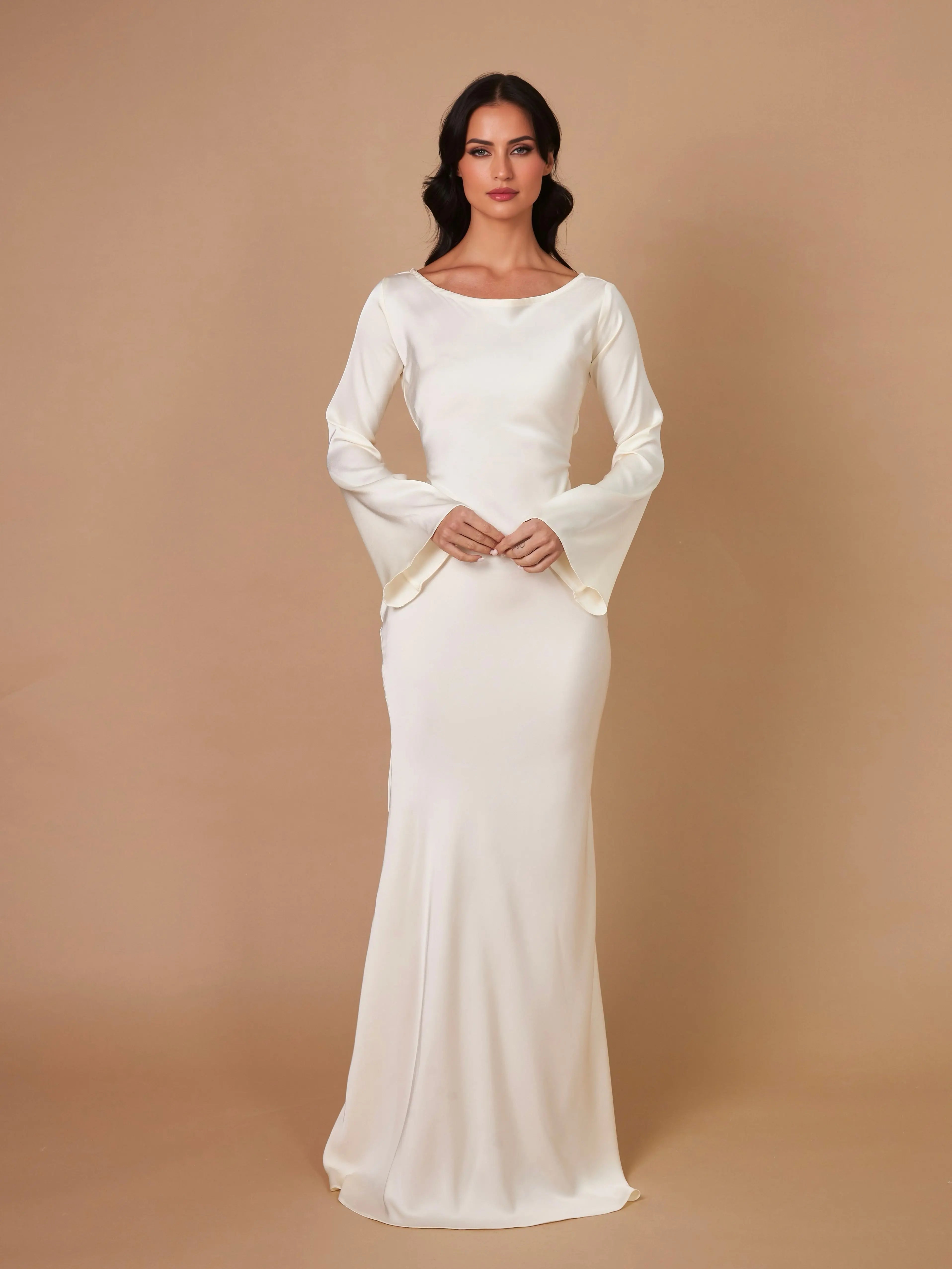 Miss | Jurk Dames Maxi Fluïde Lange Mouw - Viscose