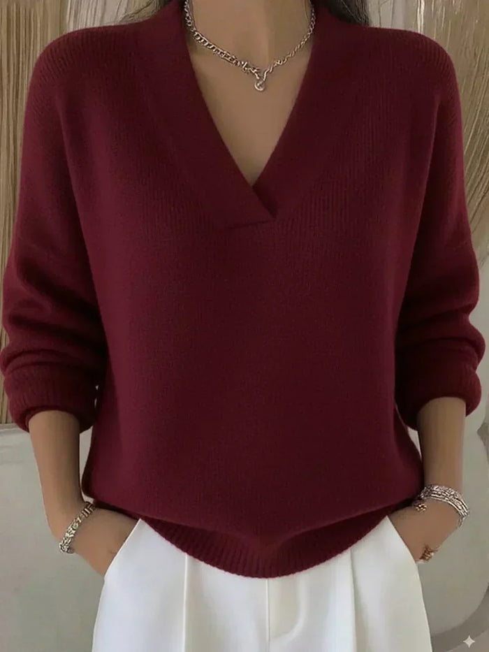 Vivelle™ | Relaxed V-Neck Sweater — 1