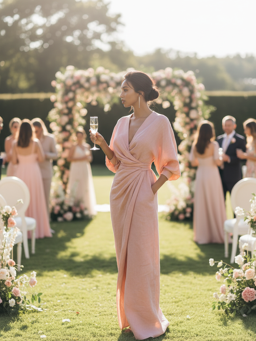 Miss | Jurk Dames Maxi - Linnenmix