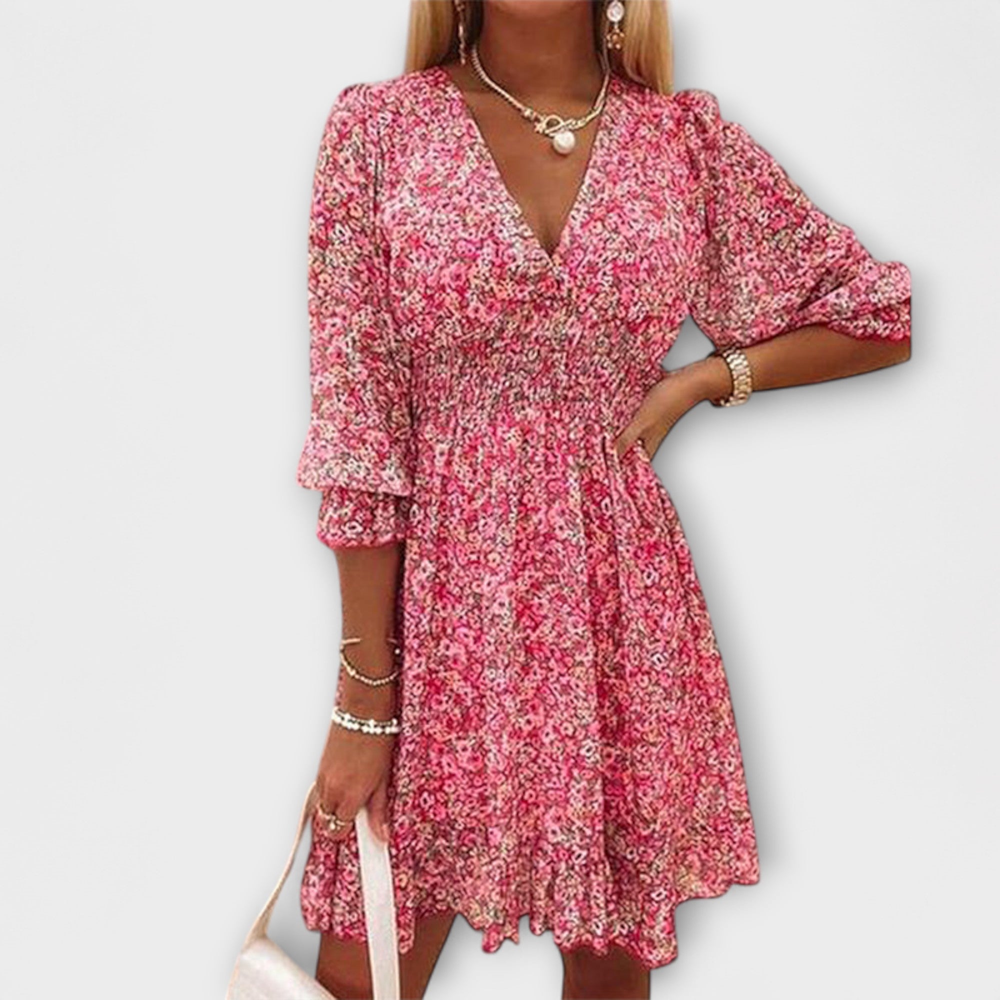 Miss | Jurk Dames Mini Zomer Bloemenprint - Viscose
