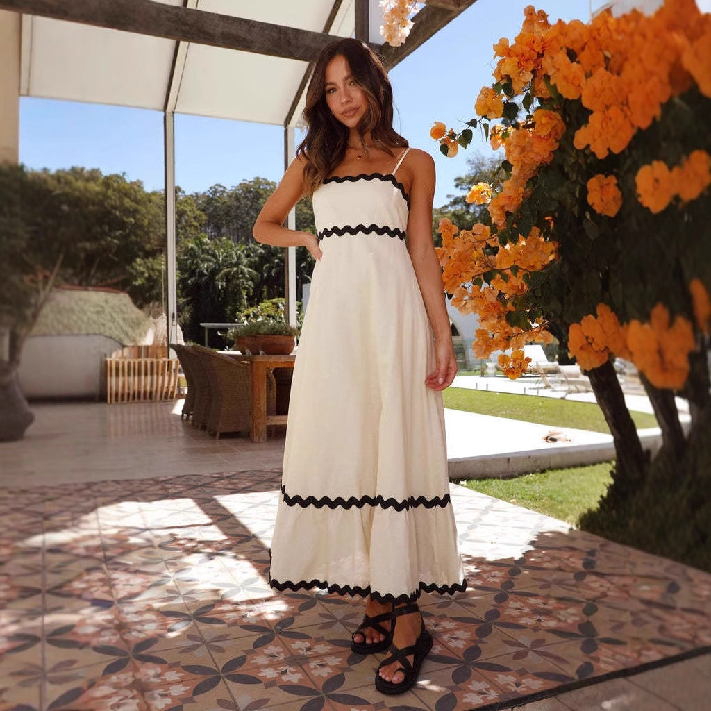 Lotte | Elegante Lange Zomerjurk met Spaghettibandjes voor Dames