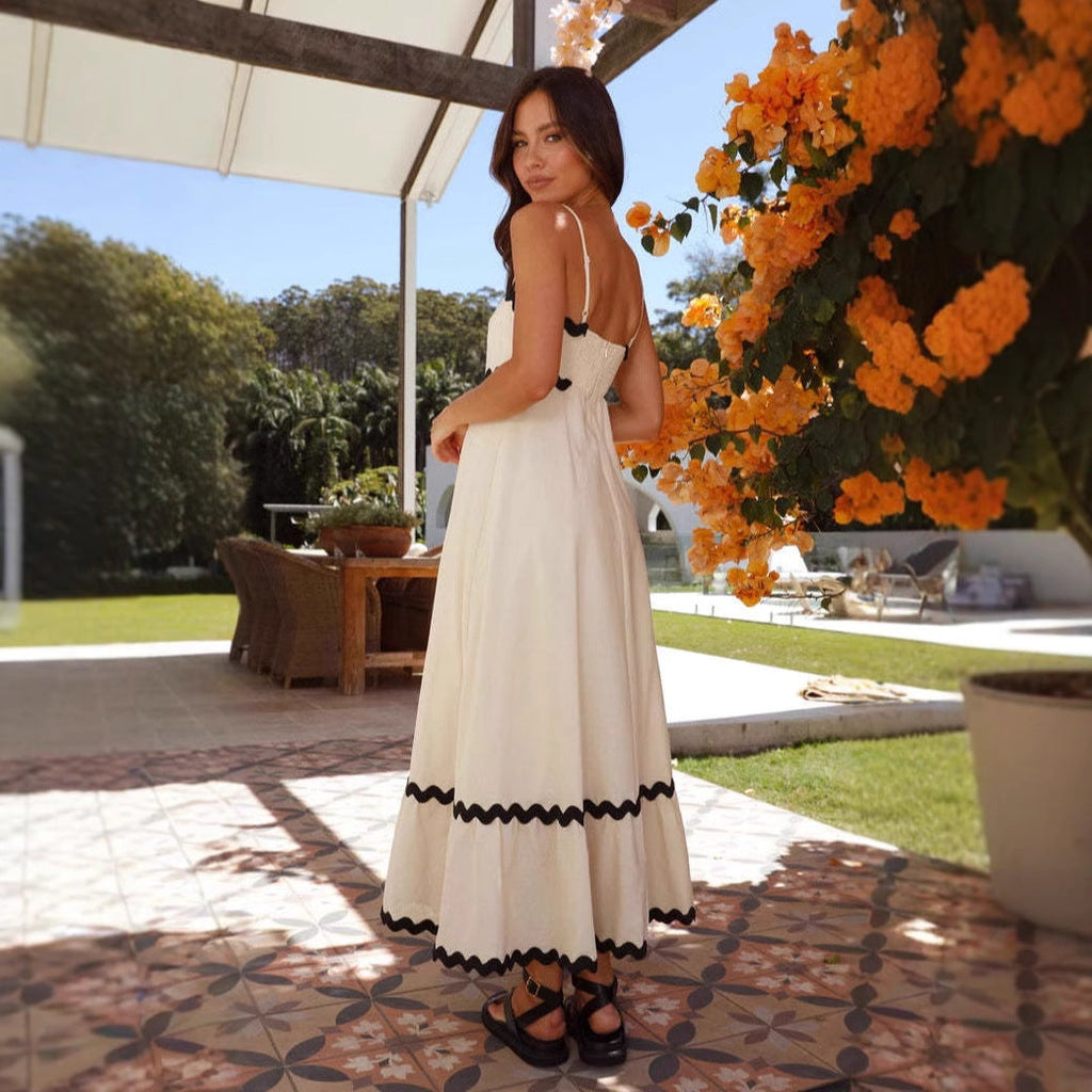 Lotte | Elegante Lange Zomerjurk met Spaghettibandjes voor Dames