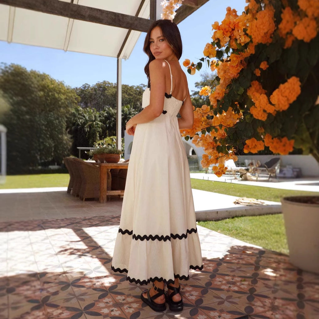 Lotte | Elegante Lange Zomerjurk met Spaghettibandjes voor Dames