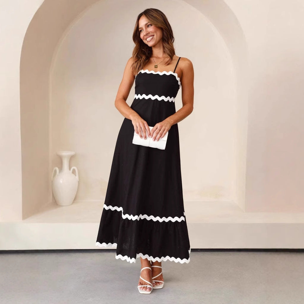 Lotte | Elegante Lange Zomerjurk met Spaghettibandjes voor Dames