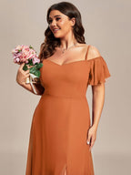 Miss | Jurk Dames Maxi Off-shoulder - Chiffon